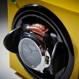 Electric Yellow Barrington Watch Winder-3-Watch Box Studio
