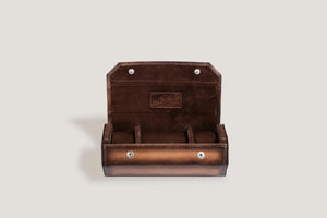 Galata Hexagonal Java Brown Watch Box-3-Watch Box Studio