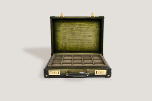 Green Olive Parchment Master Edition Watch Box-2-Watch Box Studio