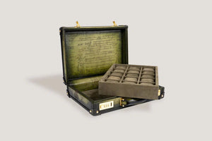 Green Olive Parchment Master Edition Watch Box-5-Watch Box Studio