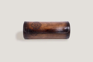 Watch Box - Aras Scroll Roll Brown-2-Watch Box Studio