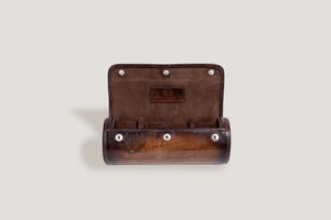 Watch Box - Aras Scroll Roll Brown-3-Watch Box Studio