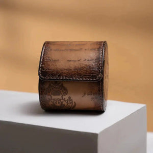 Watch Box - Galata Parchment Platinum Java Brown-1-Watch Box Studio