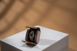Watch Box - Galata Parchment Platinum Java Brown-3-Watch Box Studio