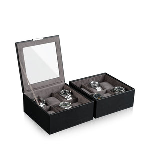 Watch Box - Heisse Double L Black-2-Watch Box Studio
