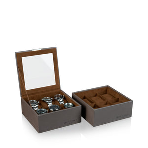 Watch Box - Heisse Double L Brown-2-Watch Box Studio
