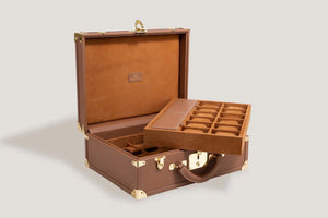 Watch Box - Trunk Safiano Camel-4-Watch Box Studio