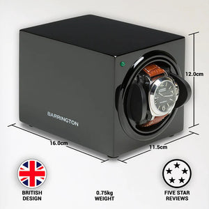Watch Winder - Barrington Shadow Black-2-Watch Box Studio