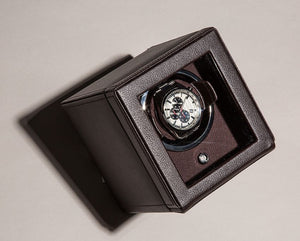 Watch Winder - Cube Cover Brown-3-Watch Box Studio
