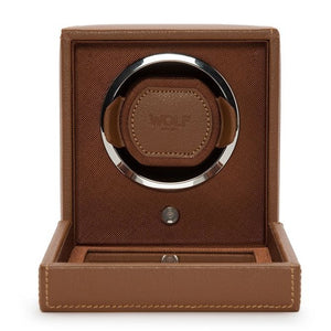 Watch Winder - Cube Cover Cognac-1-Watch Box Studio