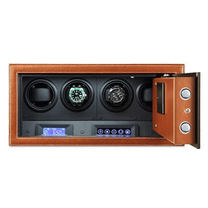 Safe Winder Chest V34 Chestnut-1-Watch Box Studio