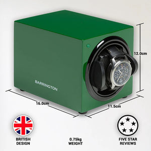 Barrington Racing Green Watch Winder-5-Watch Box Studio