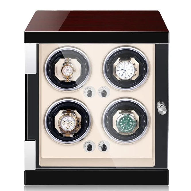 Classic Cream 4-Slot Watch Winder-1-Watch Box Studio