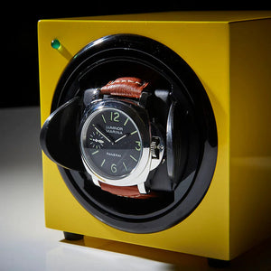 Electric Yellow Barrington Watch Winder-2-Watch Box Studio