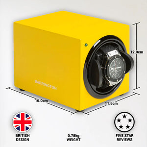 Electric Yellow Barrington Watch Winder-4-Watch Box Studio