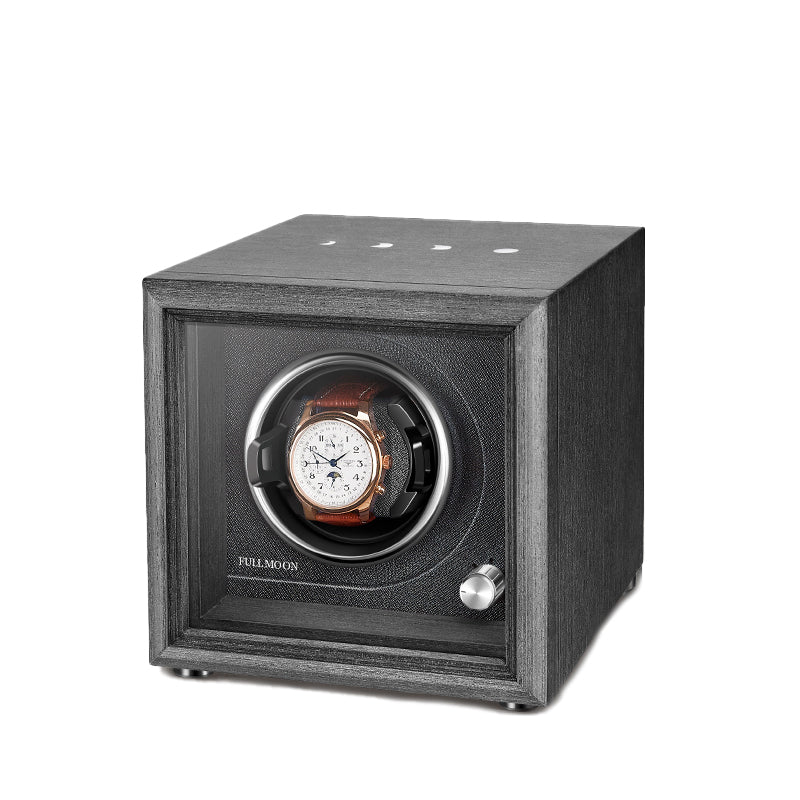 FULLMOON Anthracite Solo Watch Winder-1-Watch Box Studio