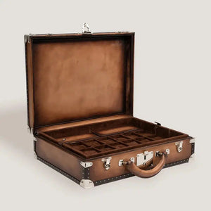 Java Brown Trunk Watch Box-1-Watch Box Studio