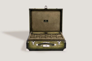 Olive Green Trunk Watch Box-3-Watch Box Studio