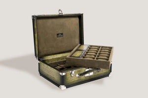 Olive Green Trunk Watch Box-4-Watch Box Studio