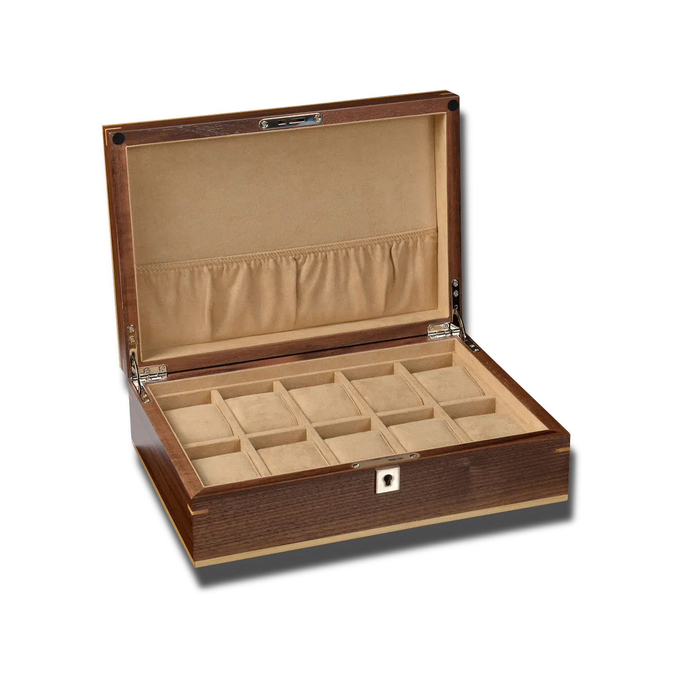 Spacious Wooden Watch Box - Heisse Boisé-1-Watch Box Studio
