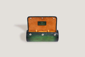 Watch Box - Aras Scroll Green Roll-3-Watch Box Studio