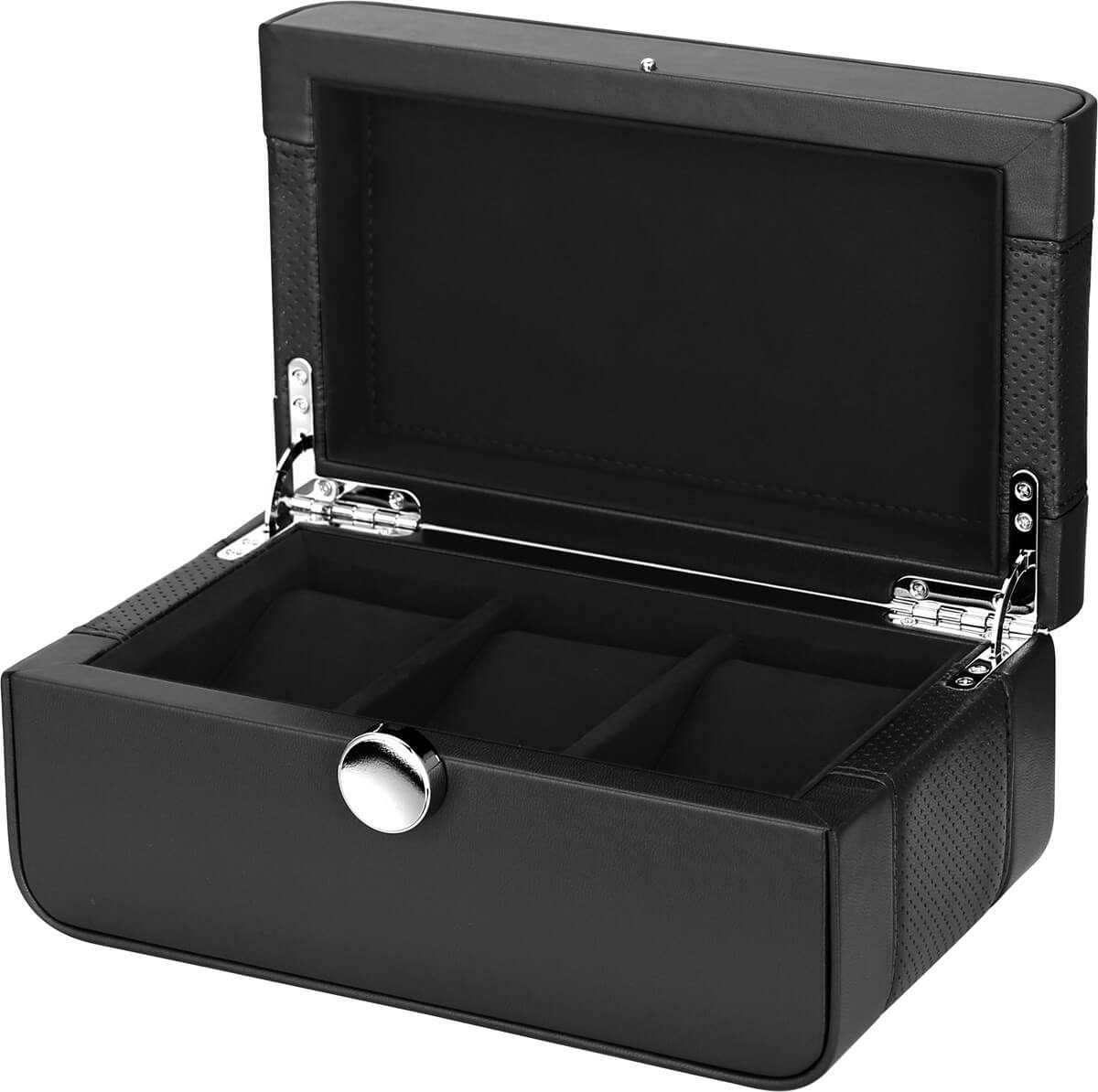 Watch Box - Benson Three Black-1-Watch Box Studio