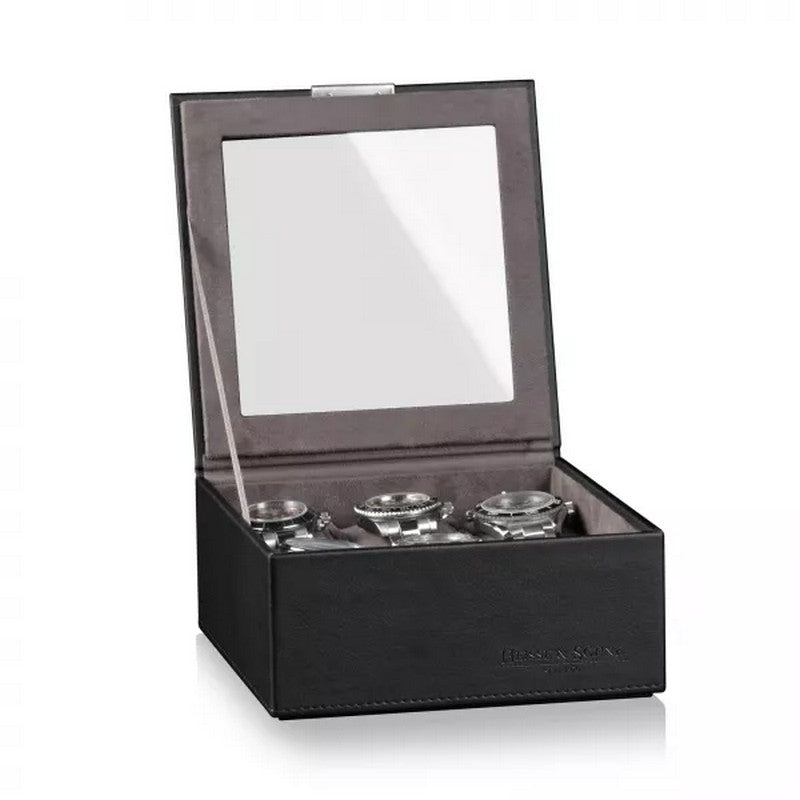 Watch Box - Heisse 6-Slot Black Case-1-Watch Box Studio