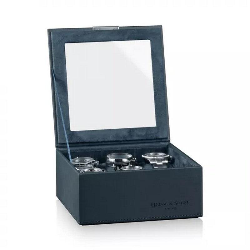 Watch Box - Heisse 6-Slot Blue Case-1-Watch Box Studio