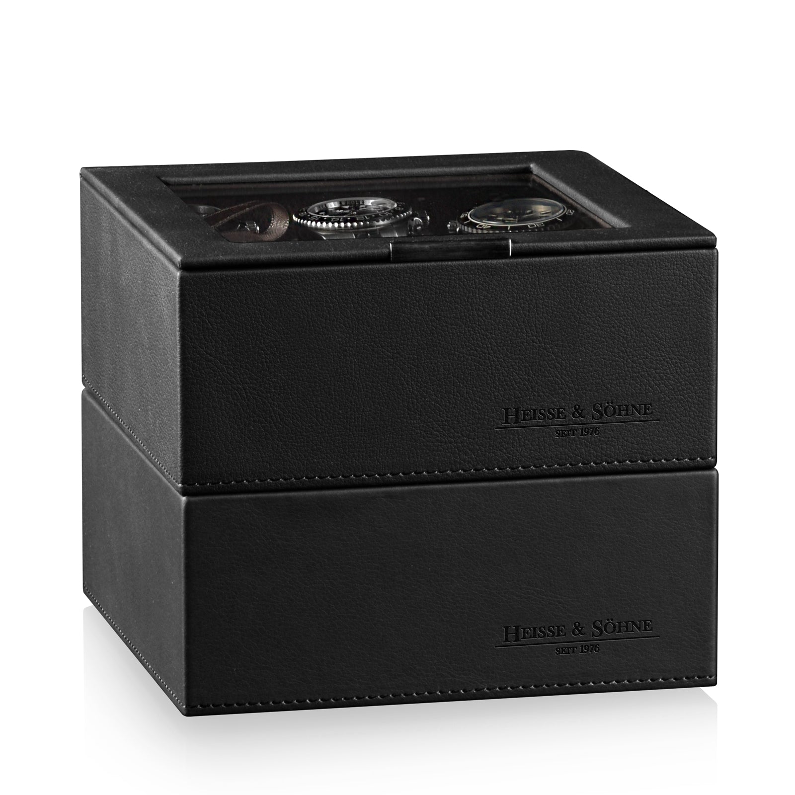 Watch Box - Heisse Double L Black-1-Watch Box Studio