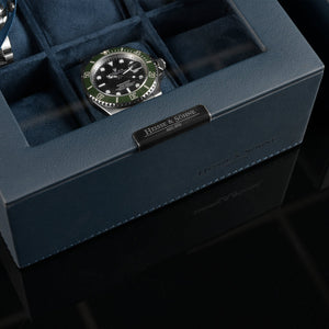 Watch Box - Heisse Double L Blue-3-Watch Box Studio