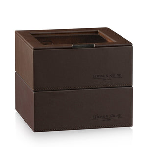 Watch Box - Heisse Double L Brown-6-Watch Box Studio