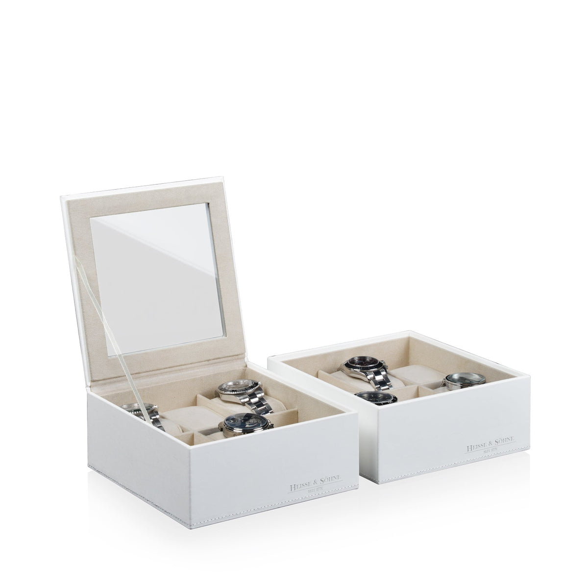 Watch Box - Heisse Double L White-3-Watch Box Studio