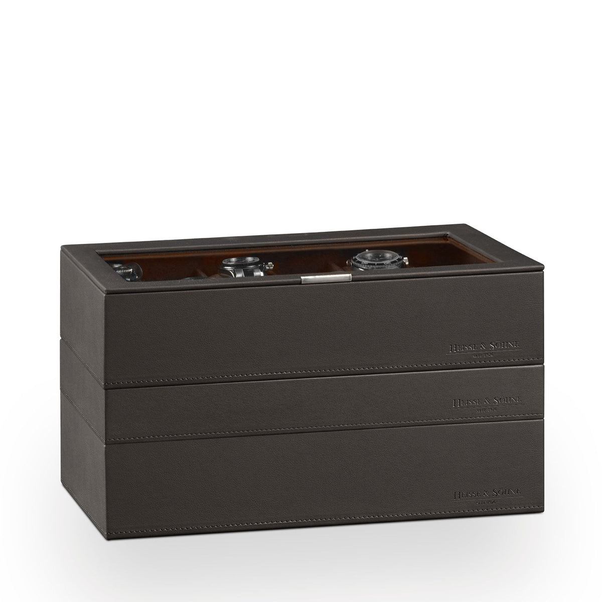 Watch Box - Heisse XXL Brown-1-Watch Box Studio