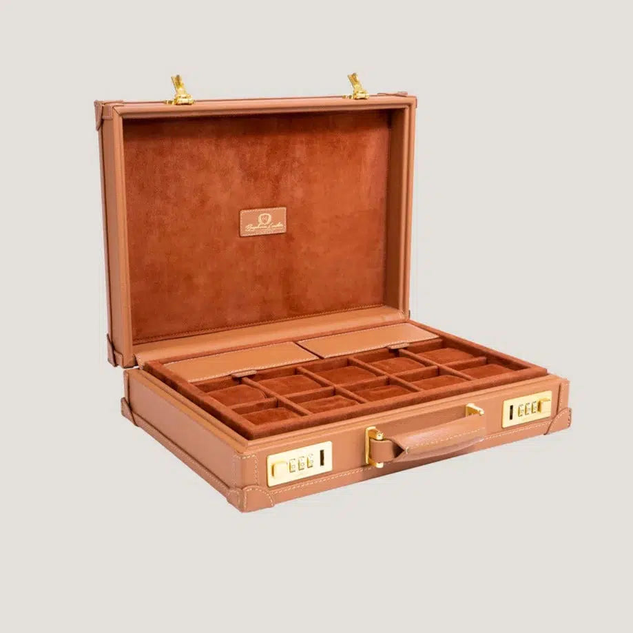 Watch Box - Master Saffiano Camel-1-Watch Box Studio