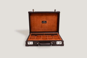 Watch Box - Master Saffiano Dark Brown-4-Watch Box Studio