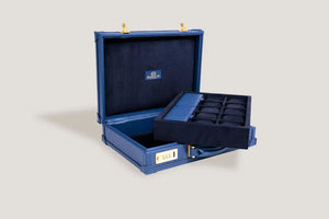 Watch Box - Master Saffiano Navy Blue-3-Watch Box Studio