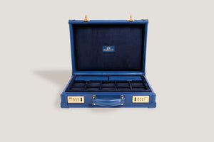 Watch Box - Master Saffiano Navy Blue-4-Watch Box Studio