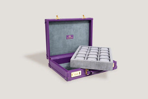 Watch Box - Master Saffiano Purple-4-Watch Box Studio