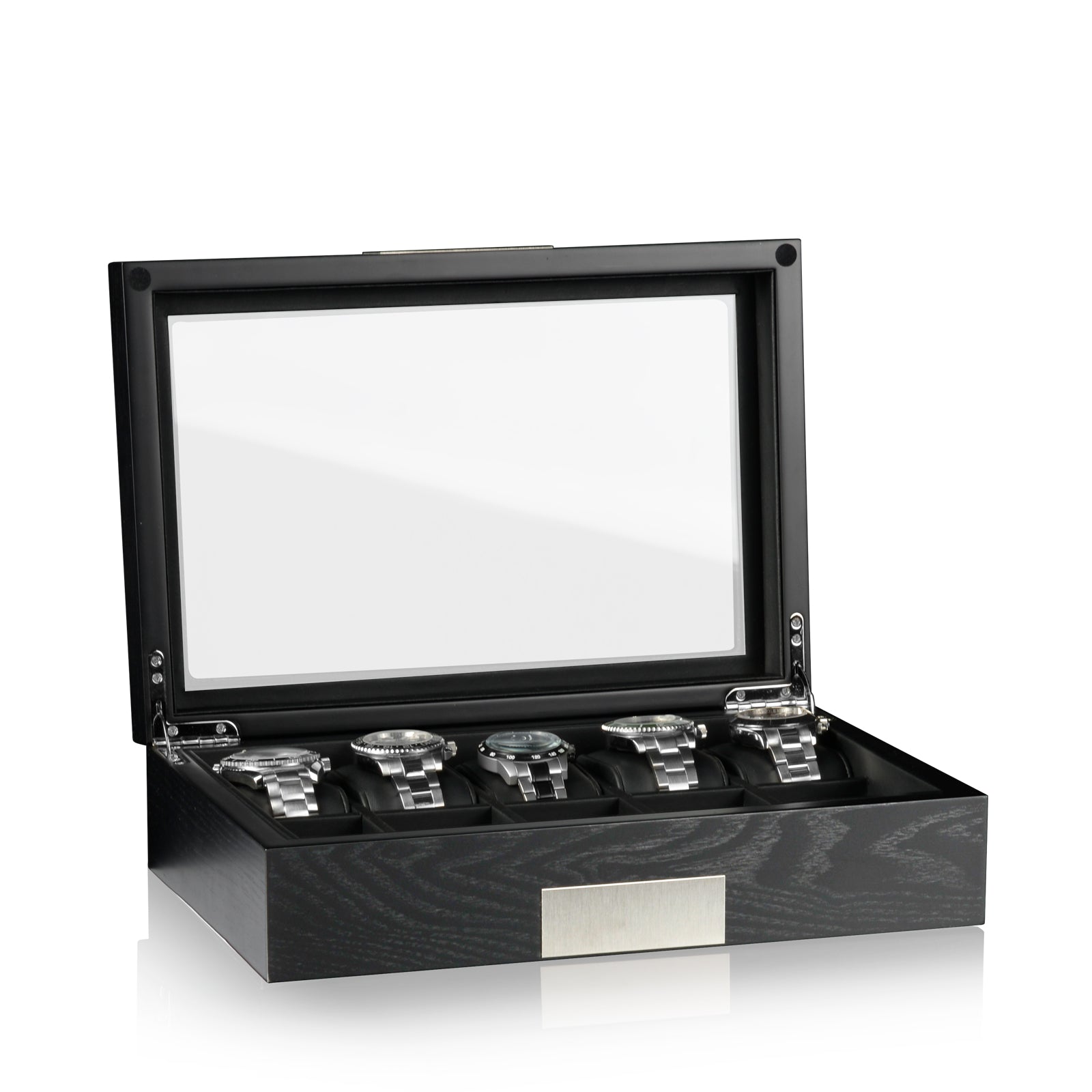 Watch Box - Monterray Black Satin-1-Watch Box Studio