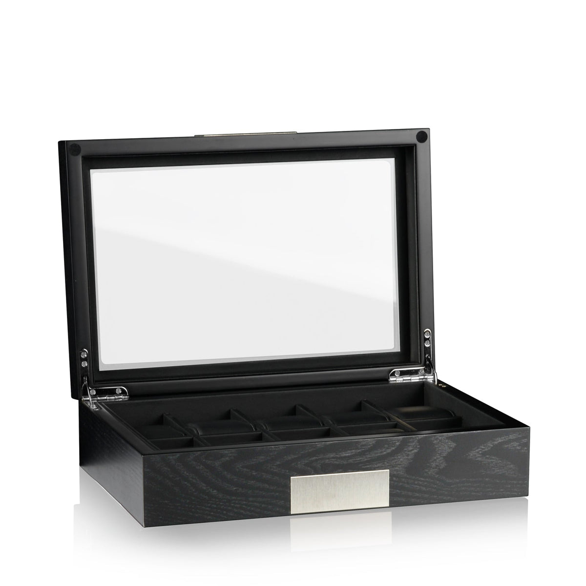 Watch Box - Monterray Black Satin-2-Watch Box Studio