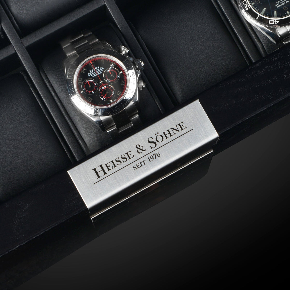 Watch Box - Monterray Black Satin-5-Watch Box Studio