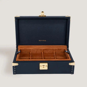 Watch Box - Petra Togo Dark Blue-1-Watch Box Studio