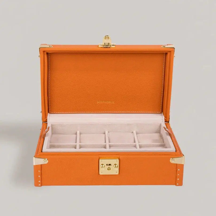 Watch Box - Petra Togo Orange-1-Watch Box Studio