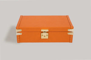 Watch Box - Petra Togo Orange-5-Watch Box Studio