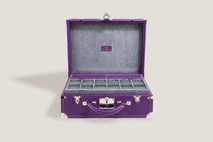 Watch Box - Safiano Purple Trunk-3-Watch Box Studio