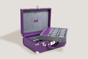 Watch Box - Safiano Purple Trunk-4-Watch Box Studio