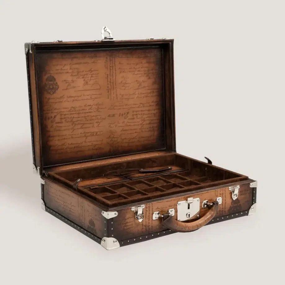 Watch Box - Trunk Parchment Brown-1-Watch Box Studio