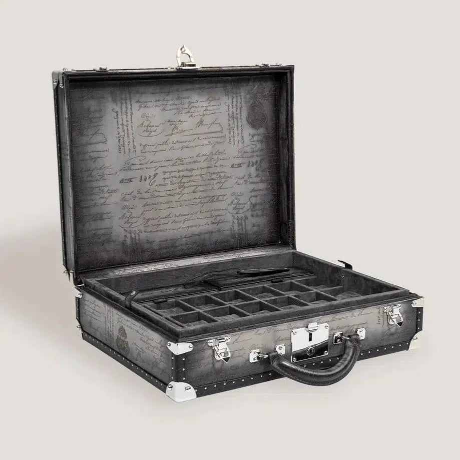 Watch Box - Trunk Parchment Grey-1-Watch Box Studio