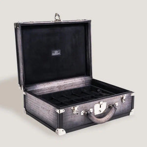 Watch Box - Trunk Parchment Grey-1-Watch Box Studio