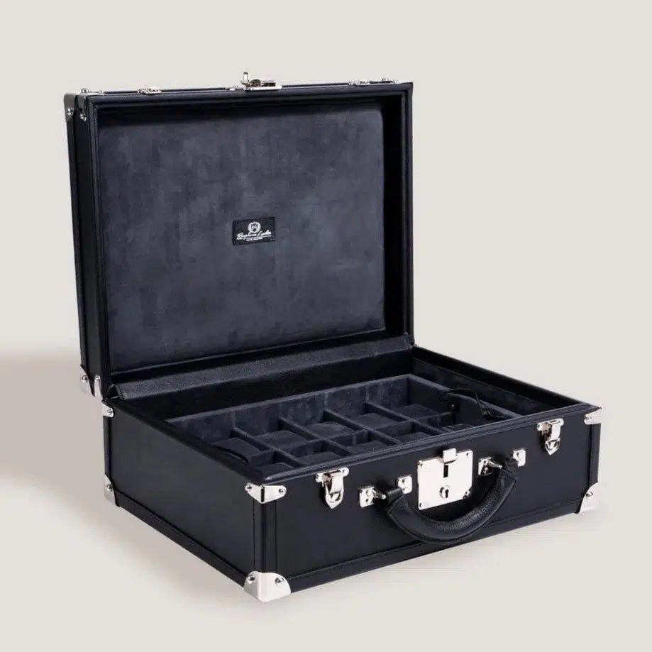 Watch Box - Trunk Safiano Black-1-Watch Box Studio